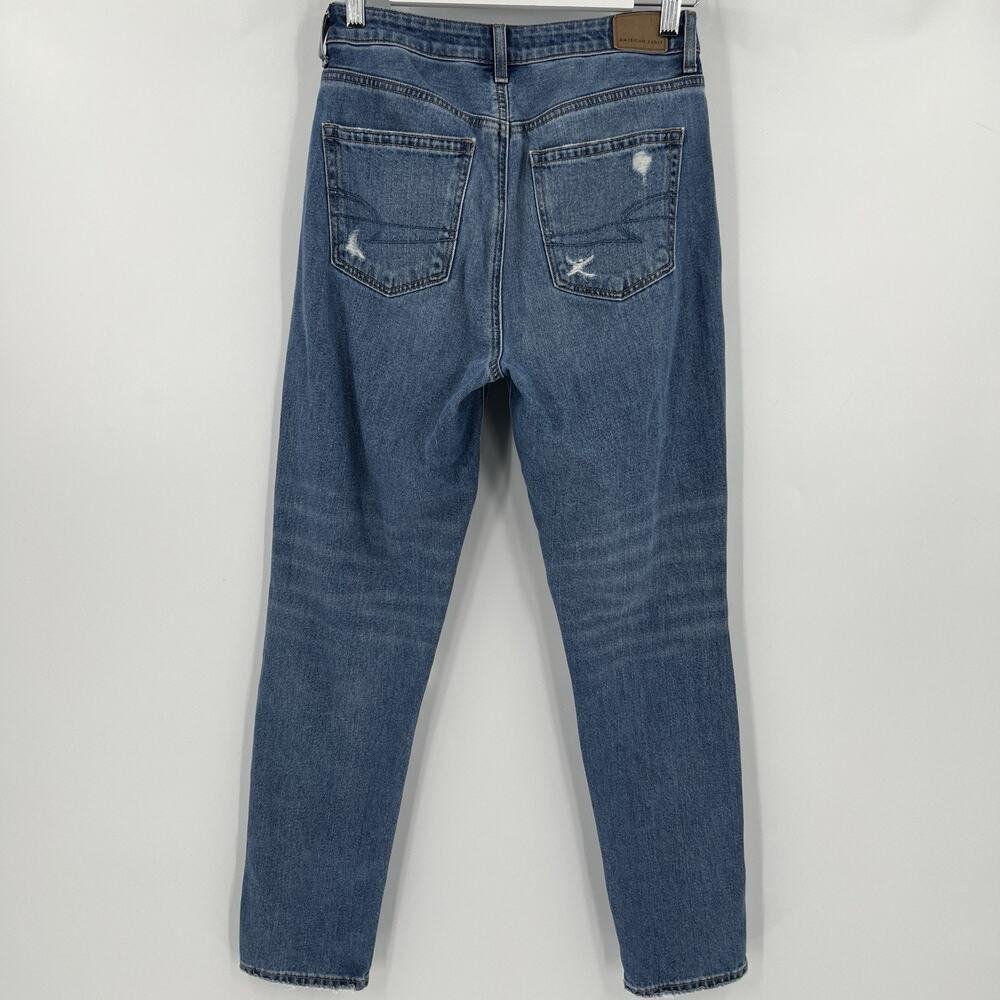 American Eagle Mom Jeans Comfort Stretch Waistband Distressed Women’s Size 2 Reg - Picture 5 of 10